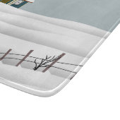 Planche À Découper Maison dans un paysage enneigé (Coin)