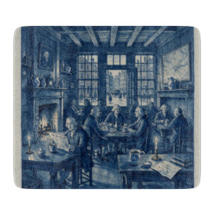 Planche À Découper Maison de café de New York City années 1700 Art De
