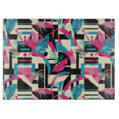 Planche À Découper Maison de plage carrelée style Miami (Devant)