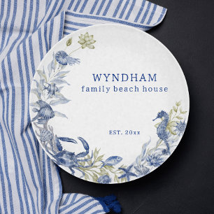 Planche À Découper Maison de plage côtière Vie marine Personnalisé Es