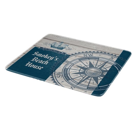 Planche À Découper Maison de plage Nautical (Coin)