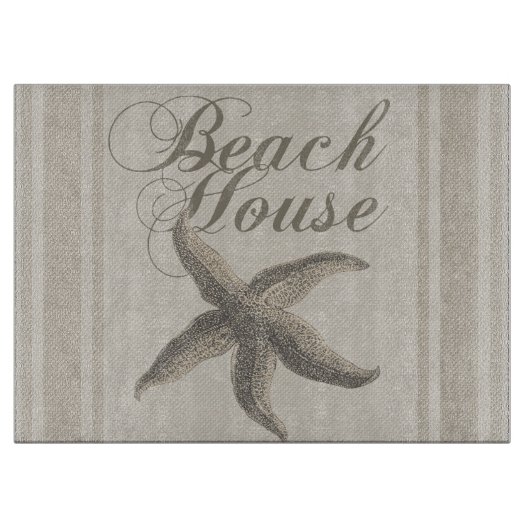 Planche À Découper Maison de plage Starfish Bord de mer Côté côte (Devant)