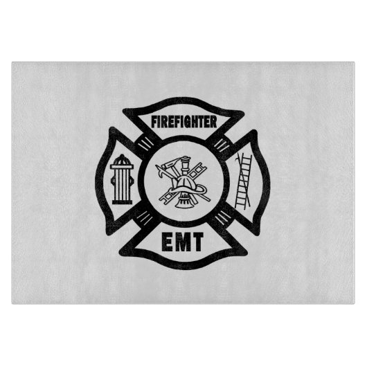 Planche À Découper Maison de sapeur-pompier (Devant)