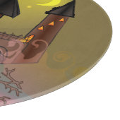 Planche À Découper Maison de sorcière éffrayante Halloween et château (Coin)