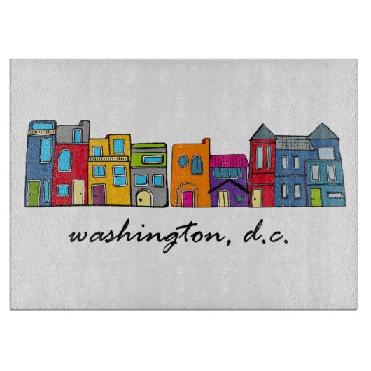 Planche À Découper Maisons de rangées Washington DC (Devant)