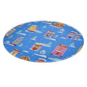 Planche À Découper Maisons d'hiver scandinave Motif de neige (Coin)