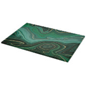 Planche À Découper Malachite Gemme de Vert Or (Coin)