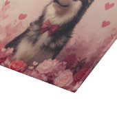 Planche À Découper Malamute d'Alaska avec des Roses - Saint-Valentin  (Coin)