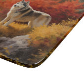 Planche À Découper Malamute en Alaska à l'automne Feuilles automne in (Coin)