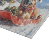 Planche À Découper Malinoi belge dans la boue Laisser neiger Noël (Coin)