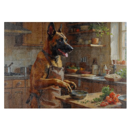 Planche À Découper Malinois belge cuisine dans la cuisine (Devant)