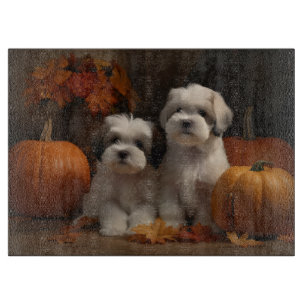 Planche À Découper Malti tzu chiot Autumn Delight Citrouille