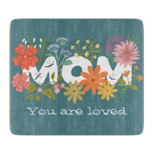 Planche À Découper Maman adorait le bouquet de fleurs de boho