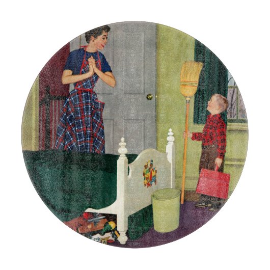 Planche À Découper Maman, J'Ai Nettoyé Ma Chambre ! (Devant)