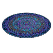 Planche À Découper Mandala Boho bleu Turquoise violet Peacock Gold Ma (Coin)