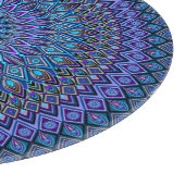 Planche À Découper Mandala Boho bleu Turquoise violet Peacock Gold Ma (Coin)