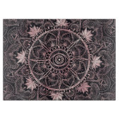 Planche À Découper Mandala de l'oeil rose noir (Devant)