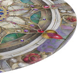 Planche À Découper Mandala de rubis, d'améthyste, de saphir et de per (Coin)