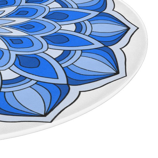 Planche À Découper Mandala en bleu (Coin)