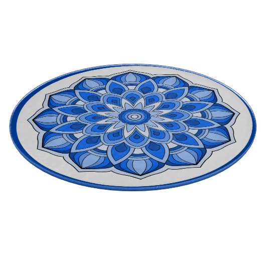 Planche À Découper Mandala en bleu (Coin)