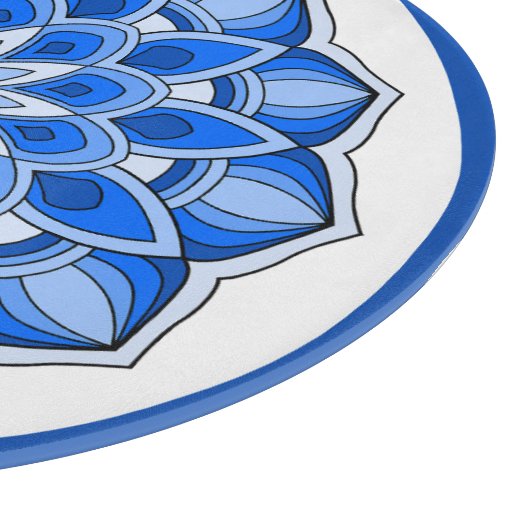 Planche À Découper Mandala en bleu (Coin)