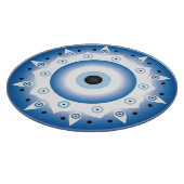 Planche À Découper Mandala Grec Mal Oeil Bleu Blanc (Coin)