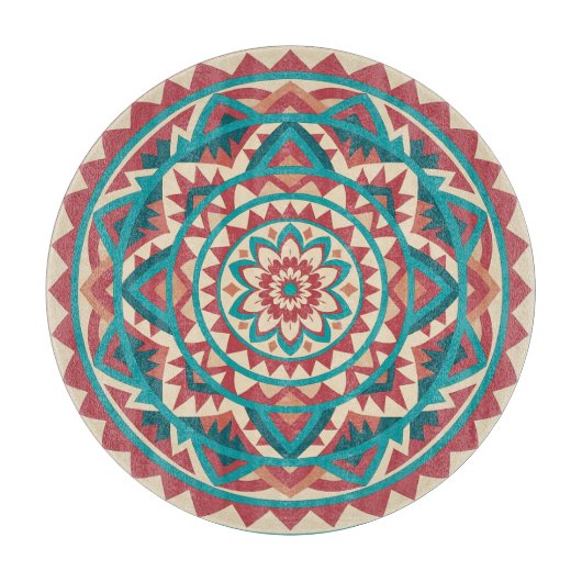 Planche À Découper Mandala Moderne du Sud-Ouest (Devant)