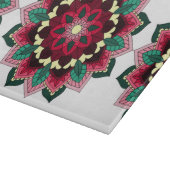 Planche À Découper Mandala Motif 02 en rose profond (Coin)