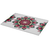 Planche À Découper Mandala Motif 02 en rose profond (Coin)