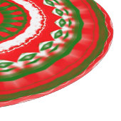 Planche À Découper Mandala rouge, blanc et vert (Coin)