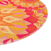 Planche À Découper Mandala superposé orange rose jaune (Coin)