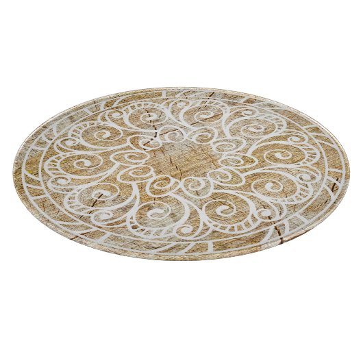 Planche À Découper Mandala sur bois (Coin)