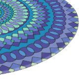 Planche À Découper Mandala turquoise et bleu sarcelle (Coin)