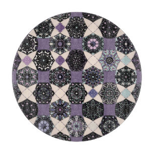 Planche À Découper Mandala vintage Floral : Coloré sans joint