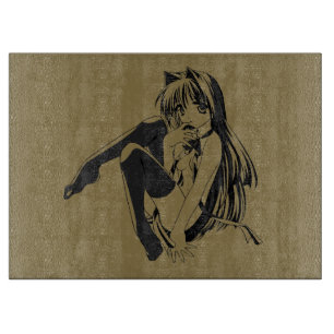 Planche À Découper Manga, Chat fille Neko Furry Kawaii Loli