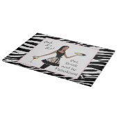 Planche À Découper "Mange, bois et sois fabuleux !" DIVA afro-américa (Coin)