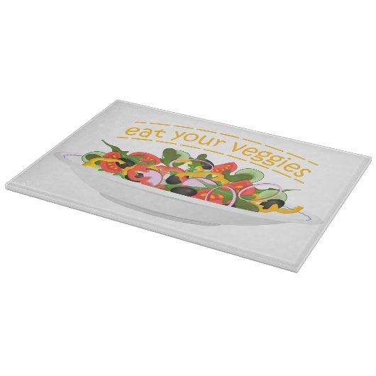 Planche À Découper Mangez vos Légumes Citer salade fraîche mélange bo (Coin)