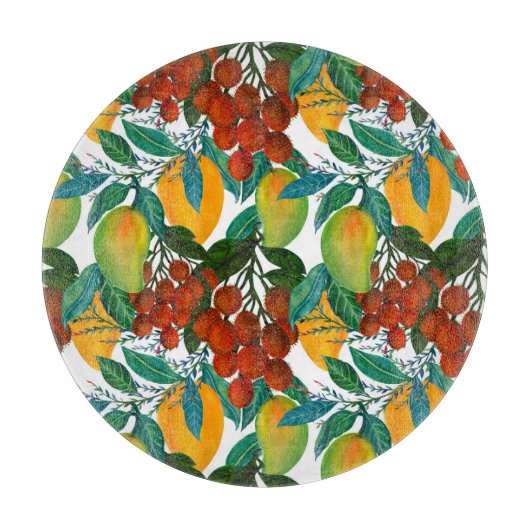 Planche À Découper Mango exotique : Été sans joint (Devant)