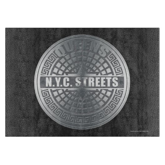 Planche À Découper Manhole Covers Queens (Devant)
