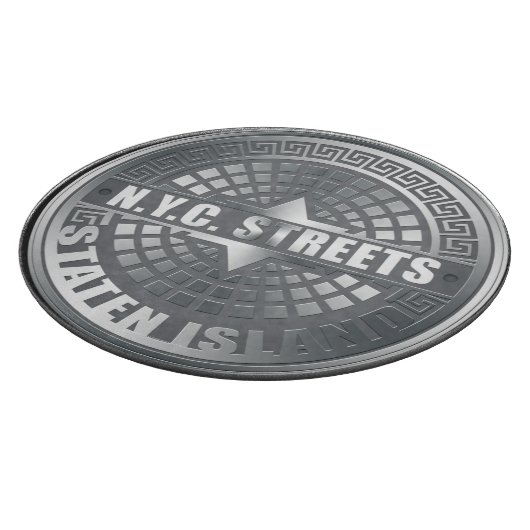 Planche À Découper Manhole Staten Island Grey (Coin)