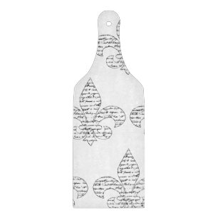Planche À Découper Manuscrit de Fleur de Lis French