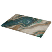 Planche À Découper Marble Green Gold Glitter Elegant Personalized (Coin)