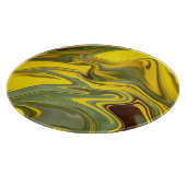 Planche À Découper Marble Waves Yellow Digital Paper-55448 (Coin)