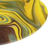 Planche À Découper Marble Waves Yellow Digital Paper-55448 (Coin)