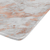 Planche À Découper Marbre 3 Or Blanc et Rose (Coin)