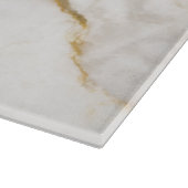 Planche À Découper Marbre à effet doré avec nom personnalisé moderne (Coin)