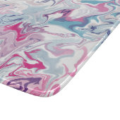 Planche À Découper Marbre Abstrait rose et bleu (Coin)