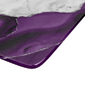 Planche À Découper Marbre blanc Agate violet Parties scintillant en a (Coin)