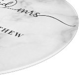 Planche À Découper Marbre blanc m. élégants nouveaux mariés (Coin)