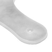 Planche À Découper Marbre blanc Modern Script Nom personnalisé (Coin)